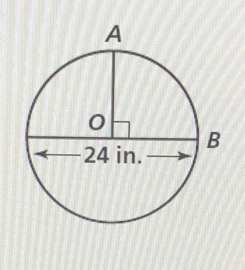 Find the length of arc AB. Leave your answer in terms of pi A. 24pi  B. 8pi  C. 12pi D. 6pi