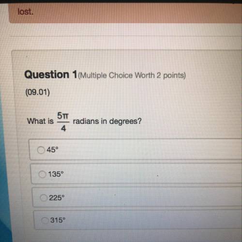 Please help in finding the radians in degrees!