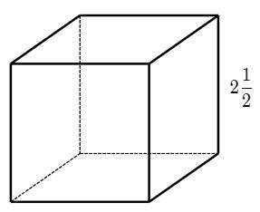 Find the surface area of the cube shown below.
