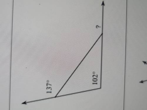 Determine the missing angle in a triangle.