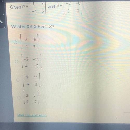 What is X if X + R = S