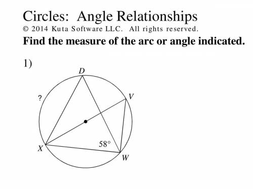 Circles: Angle Relationships find the measure of the arc or angle indicated. Please explain how to g
