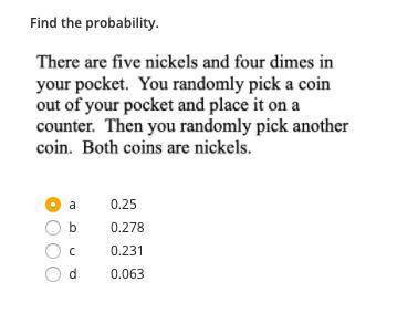 Please help with this probability question im not sure on my answer