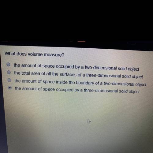 What does volume measure?