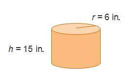 Recall the formula S A = 2 pi r squared + 2 pi r h. 216 pi inches squared 252 pi inches squared 630