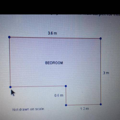 Linda plans to put in wall-to-wall carpet in her bedroom. She measures the dimensions of her bedroom