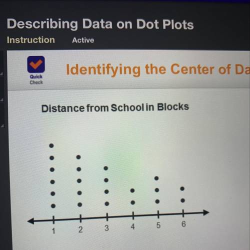 URGENT ANSWER PLS!! Wynn needs to find the center of the data set shown on the dot plot. The dog plo
