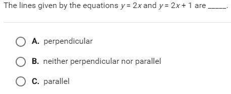 The lines given by the equation y 2x and y 2 x + 1 are ___.
