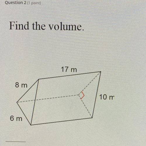 Find the volume. 15 points