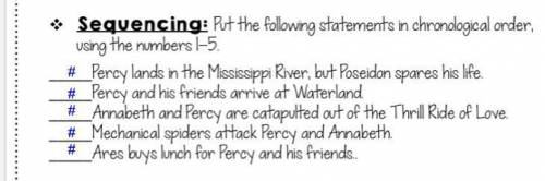 Can someone please answer this I need help ASAP (Percy jackson lightning thief chapter 13-14)