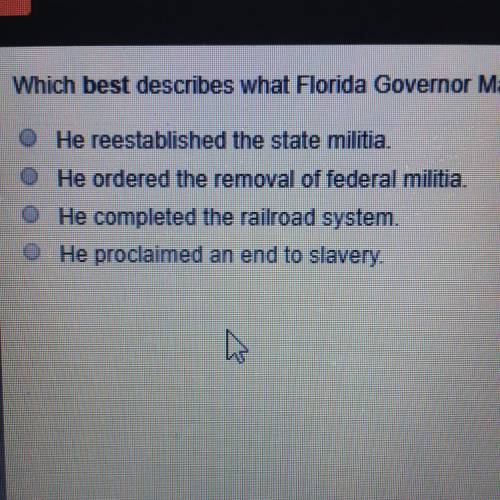 Which best describes what Florida Governor Madison Starke Perry did in anticipation of secession?