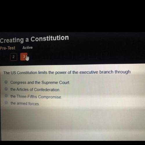 Th US constitution limits the power of the executive branch through?