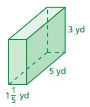 Find the surface area of the prism. Write your answer as a decimal.  write answer as yd^2