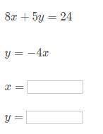 Solve the system of equations.