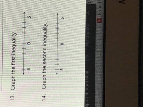 Can someone help me graph these? Thanks! The first inequality is x ≤ 3 Second inequality is x < 3