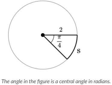 What is the length of arc S shown below? Enter an exact expression.