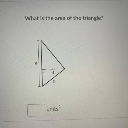 Please help me find the area of the triangle?
