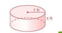 Label the net for the cylinder. Then find the surface area of the cylinder. Give your answer in term