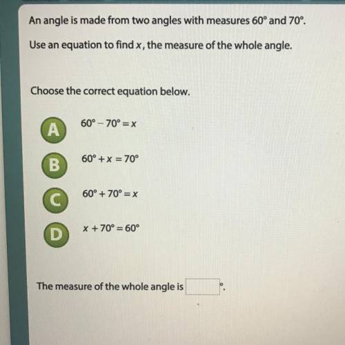 What is the measure of the whole angle?