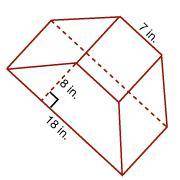 The height of the prism is 15 inches. Find the volume of the prism.