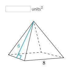 30 pts! Take a look at this square pyramid (image included). What is the surface area?