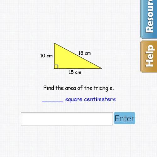 What’s the area of the triangle for this question