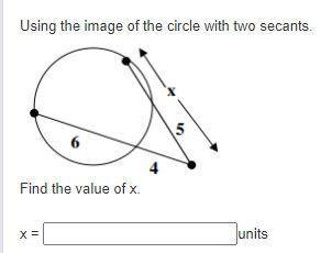 Using the image of the circle with two secants.