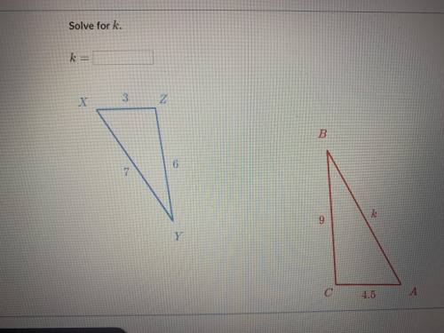 Solve similar triangles can someone answer please