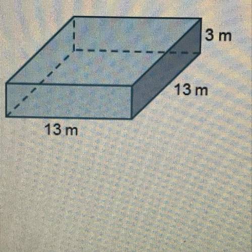 What is the volume of the prism? m3