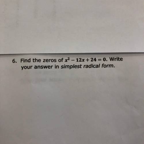 Write your answer in the simplest radical form