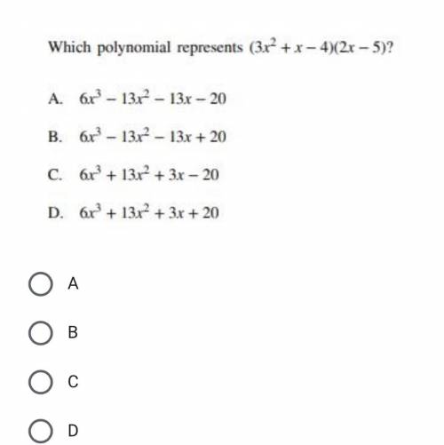 Which polynomial best represents the expression