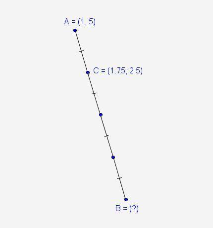 Select the correct answer. What are the coordinates of point B in the diagram? A.  (3.25, -2.5) B.