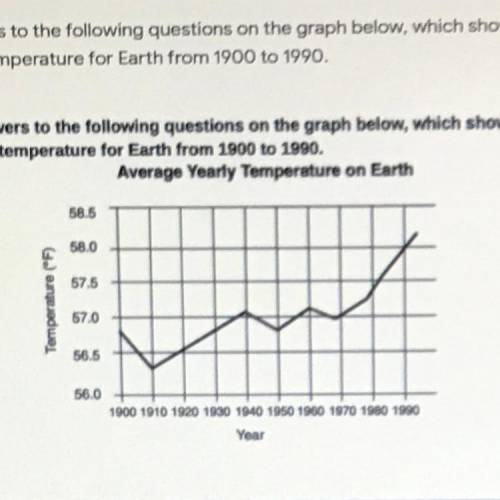 Describe what happened to the average yearly temperature on earth from 1970 to 1990. Give one possi