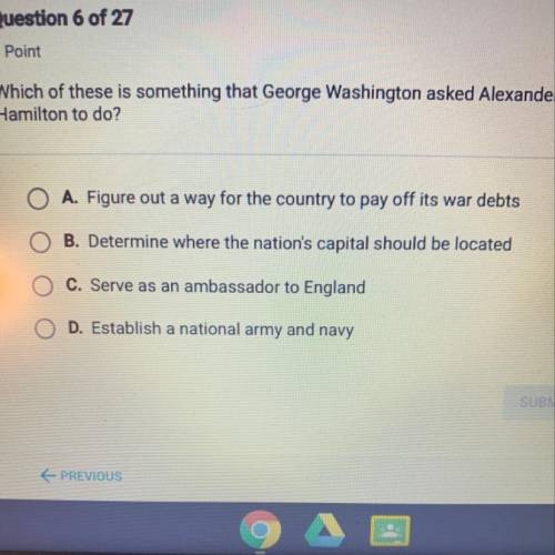 Which of these is something that George Washington asked Alexander Hamilton to do?
