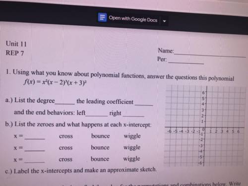 HELP PLEASE I’m so stuck.  (Working with polynomials)