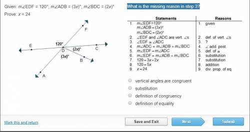 What is the missing reason in step 3?