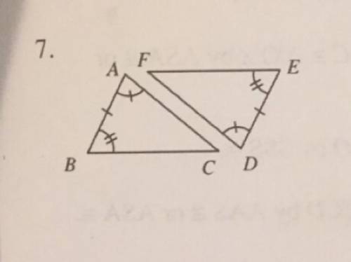 PLEASE HELP!!!Determine whether each pair of triangles is congruent. If so, write a congruence stat