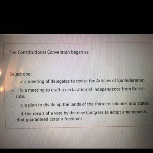The Constitutional Convention began