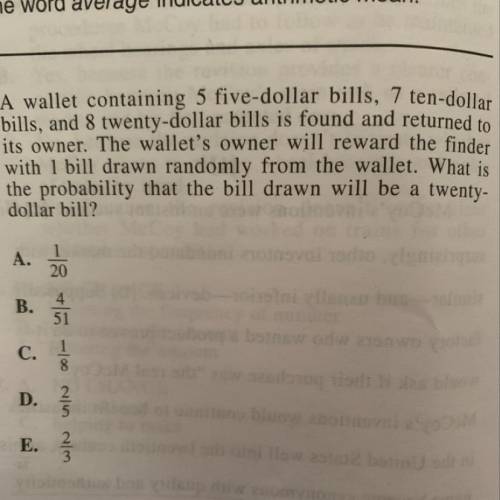 What is the probability that the bill drawn will be a twenty- dollar bill