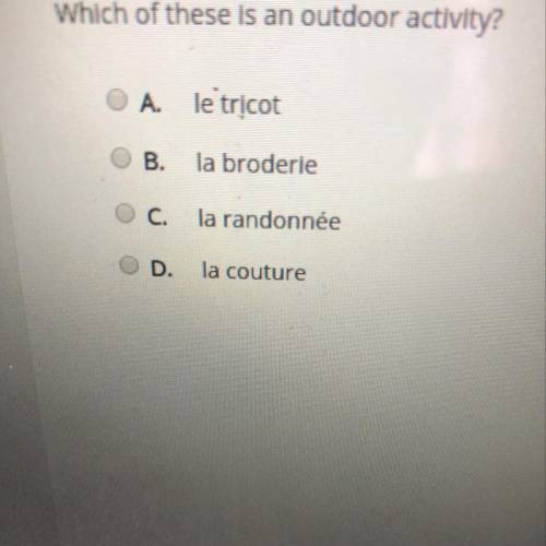 Which is an outdoor activity?