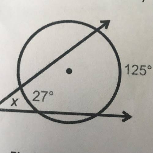Find x Answer choices  A. 49° B.76° C.98° D.27°