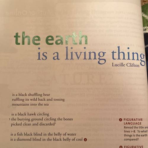 We read the title in lines 1 through 8 to 4 things as the earth being compared?