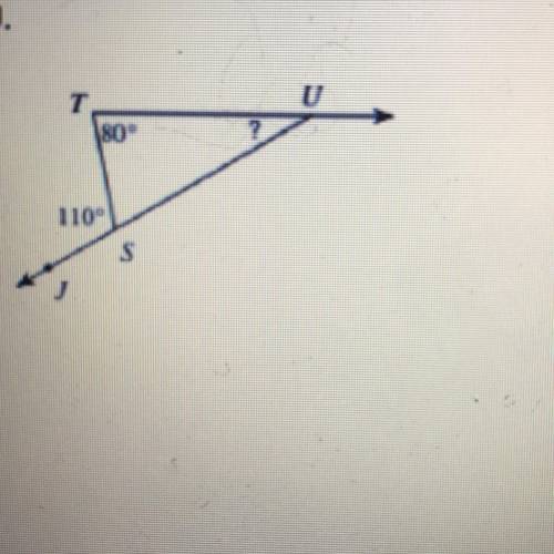 Find the measure of angle u.