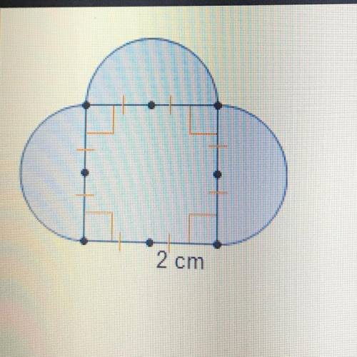What is the area of the composite figure? (61 + 4) cm2 (61 + 16) cm2 (1217 + 4) cm2 (1211 + 16) cm2