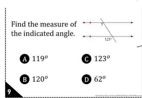 What is the measure of the indicated angle