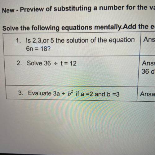 Evaluate 3a + b to the second power if a=2 and b=3  PS : can you help me with 1, 2 and 3 ?!