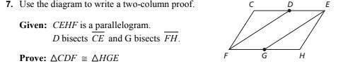 Need help with the two-column proof