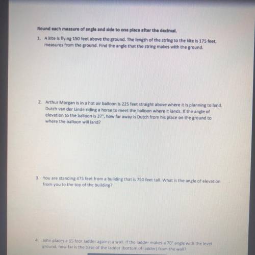 Can some help me with these trigonometry word problems