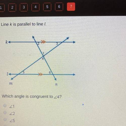 Which angle is congruent to ^^^