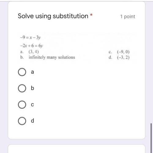 Solve using substitution please help!!